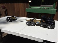 ALL AMERICAN TOY CO. LUMBER TRUCK W/ PUP TRAILER