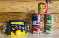Vintage M&M Cassettes Player & Mugs