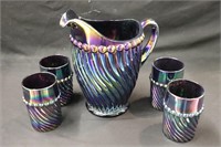 Westmoreland Carnival Pitcher and Glasses Set