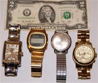 4 Vintage Men's Watches - Kors, Relic, Phasar +