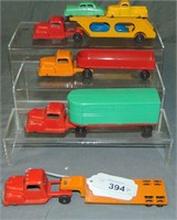4 Clean Tootsie Toy Jumbo Vehicles