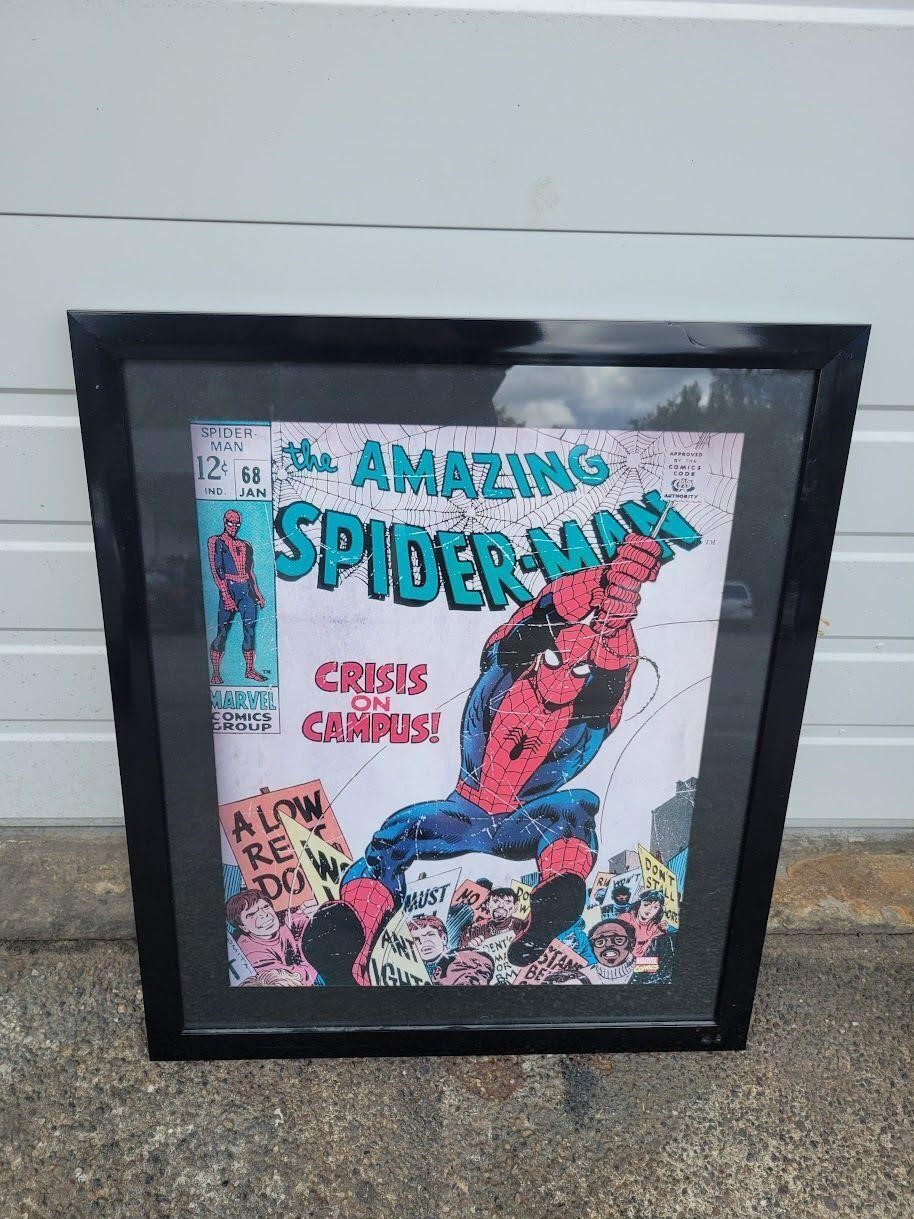 Collectors Large Framed Spiderman Picture