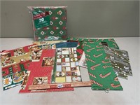 LARGE LOT OF VINTAGE CHRISTMAS WRAPPING PAPER
