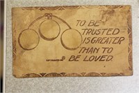 Antique/Vintage Leather Post Card