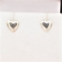 Sterling Silver Heart Earrings-New