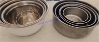 Stainless steel stacking bowl sets