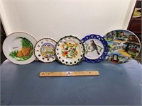 Souvenir Plates:  Hawaii, Grand Cayman, Jamaica,