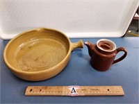 Vintage Handled Dish & Vintage Tea Pot