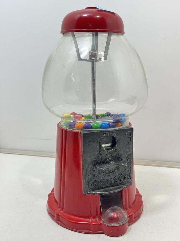 Carousel .25 cent Glass Globed Gum Ball Machine.