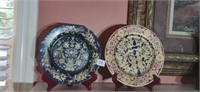 Pair of Oriental Style hand decorated plates