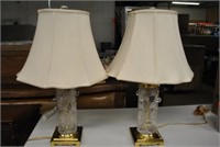 2 Fine Cut Crystal Lamps
