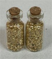 (2) JARS OF GOLD FLAKES