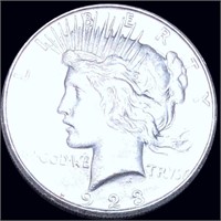 193-S Silver Peace Dollar ABOUT UNCIRCULATED