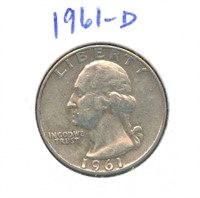 1961-D Washington Silver Quarter