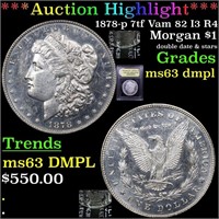 *Highlight* 1878-p 7tf Vam 82 I3 R4 Morgan $1 Grad