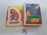 1988 Topps Dinosaurs Attack Set with Stickers