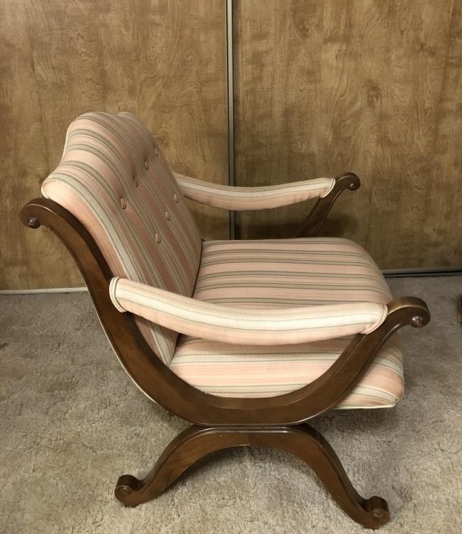 Mid Century Upholstered Slipper Chair