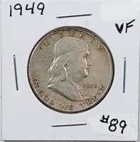 1949  Franklin Half Dollar   VF