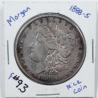 1888-S  Morgan Dollar   VF+