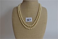 Vintage Double Strand of Costume Jewelry  Pearls