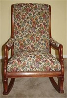 Heavy Oak Rocking Chair with
