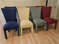 8- Fully Upholstered Parsons Dining Side Chairs