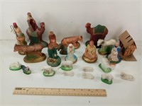 F8) Vintage Nativity Scene Pieces