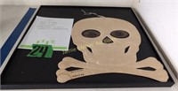 1950s H.e. Luhrs Halloween Embossed Die Cut Skull