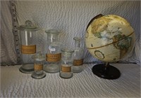 Vintage Glass Apothecary Medicine Jars & Globe