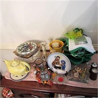 Hall teapot, Goebel plate, china, glassware+++