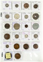 Coin Sheet 22 Foreign Coinage 1853-1953+Silver