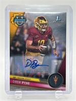 Drew Pyne Rookie Autographed Football Card