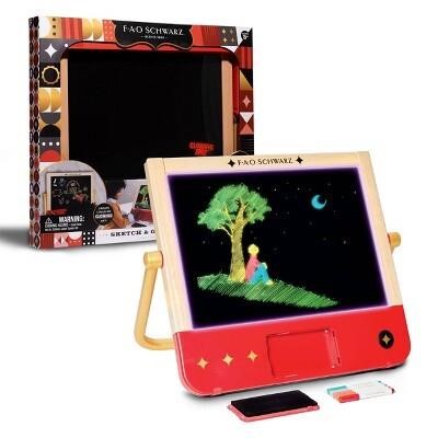 $50  FAO Schwarz Sketch & Glow Art Studio Easel