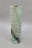 Mid Century Italian Footed Green Alabaster Vase