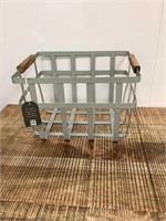 $30  Grey metal basket medium