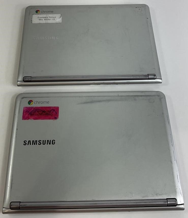 2 Untested Samsung Chrome Notebooks