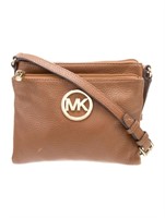 Michael Kors Brown Leather Crossbody Bag