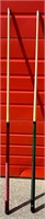 2 Dufferin Pool Cues in portable case- QUALITY