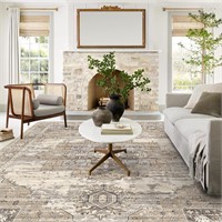Washable 9x12 Area Rugs - Large for Living Room