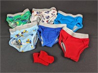 (6) Potty Training Underwear + Pair of Socks