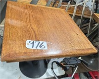 24x24x29 Oak Table Top w Cast Iron Base