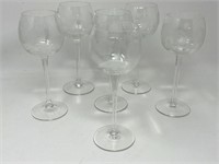 Fine Etched Glass Wine Claret Glasses