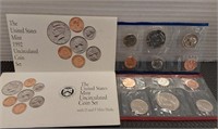 The United States Mint uncirculated coin set with