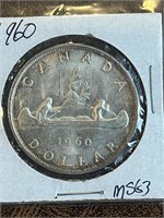Canada 1960 Silver Dollar