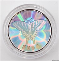 92.5 Silver 2004 RCM Tiger Swallowtail .50¢ Coin