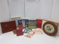 LOT: NEEDLE POINT PICTURES; BOOKS; MISC