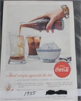1955 Coca-Cola Advertising Print