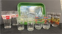 Four pairs of Coca-Cola collectible drinking