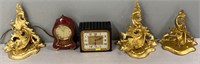 2 Table Clocks & Italian Wall Sconces