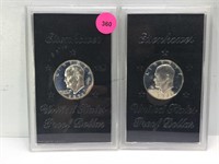 1971 Silver Eisenhower Proof Dollars - cased